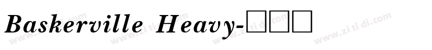 Baskerville Heavy字体转换